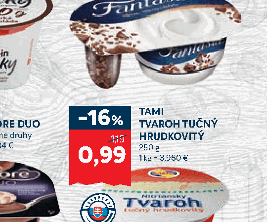 TAMI TVAROH TUČNÝ HRUDKOVITÝ