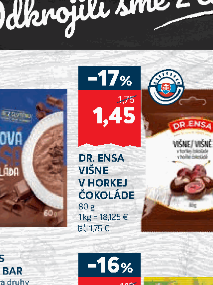 DR. ENSA VIŠNE V HORKEJ ČOKOLÁDE