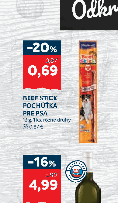 BEEF STICK POCHÚŤKA PRE PSA