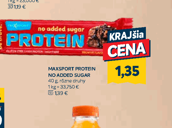 MAXSPORT PROTEIN NO ADDED SUGAR