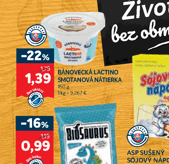 BÁNOVECKÁ LACTINO SMOTANOVÁ NÁTIERKA