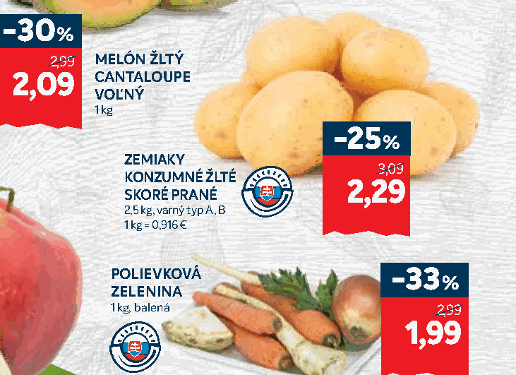 ZEMIAKY KONZUMNÉ ŽLTÉ SKORÉ PRANÉ