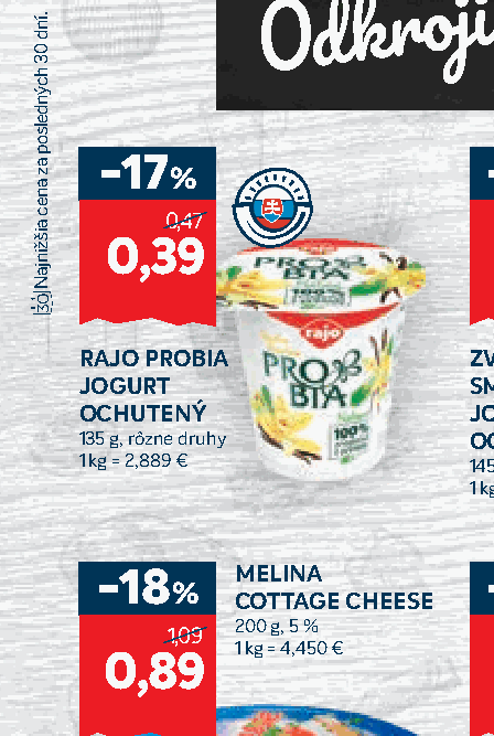 RAJO PROBIA JOGURT OCHUTENÝ