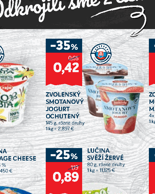ZVOLENSKÝ SMOTANOVÝ JOGURT OCHUTENÝ