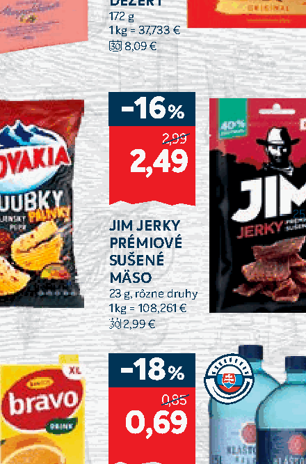 JIM JERKY PRÉMIOVÉ SUŠENÉ MÄSO