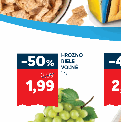 HROZNO BIELE VOĽNÉ