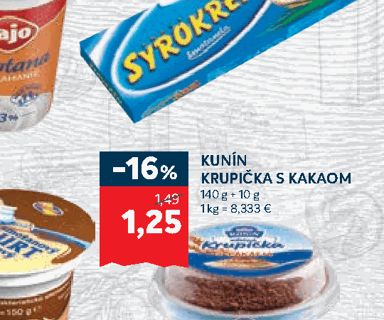KUNÍN KRUPIČKA S KAKAOM