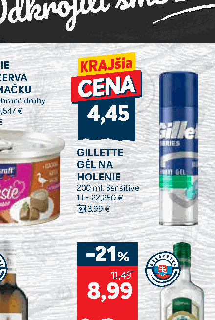 GILLETTE GÉL NA HOLENIE
