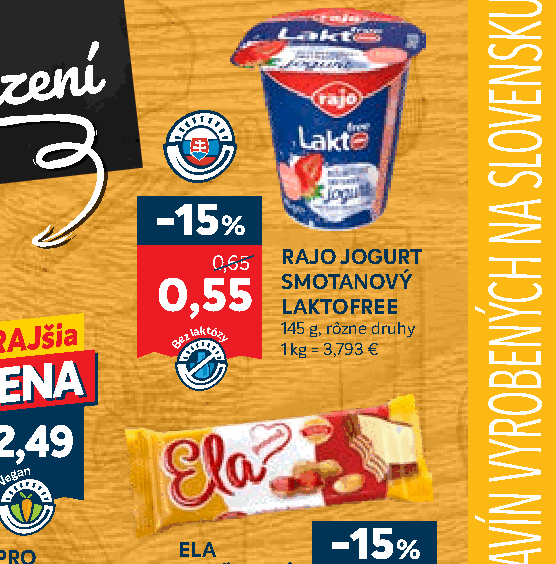RAJO JOGURT SMOTANOVÝ LAKTOFREE