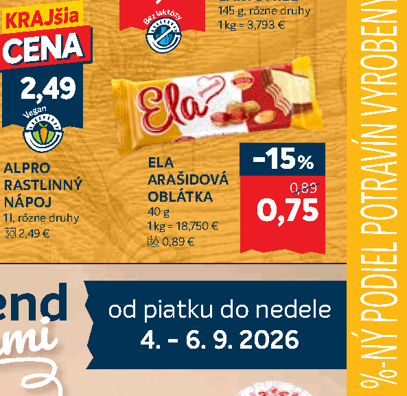 ELA ARAŠIDOVÁ OBLÁTKA