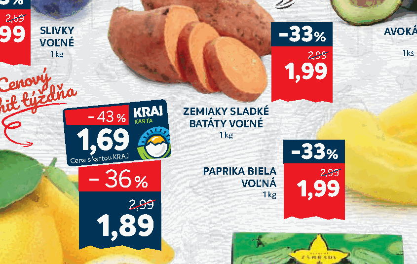 ZEMIAKY SLADKÉ BATÁTY VOĽNÉ