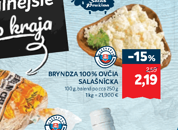 BRYNDZA 100 % OVČIA SALAŠNÍCKA