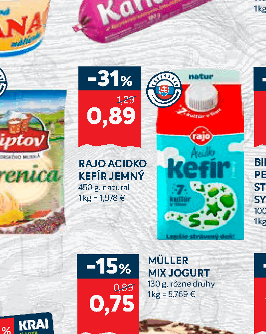 RAJO ACIDKO KEFÍR JEMNÝ