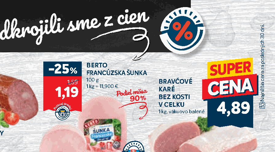 BERTO FRANCÚZSKA ŠUNKA BRAVČOVÉ KARÉ BEZ KOSTI V CELKU