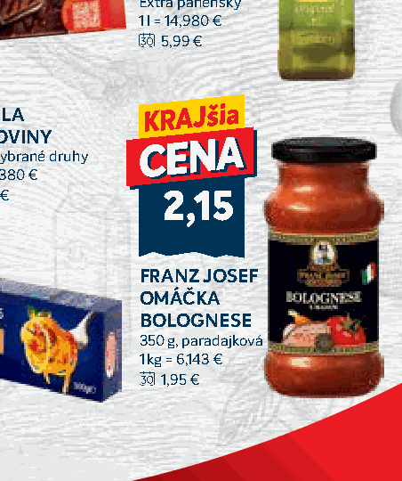 FRANZ JOSEF OMÁČKA BOLOGNESE
