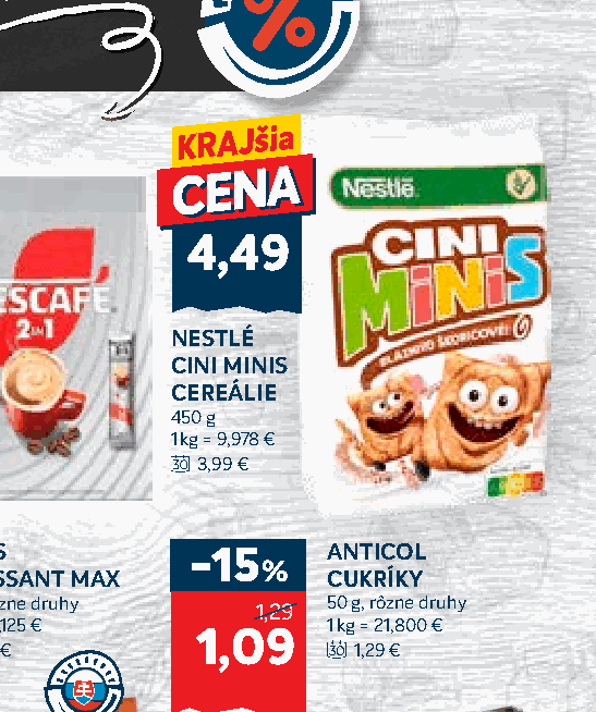 NESTLÉ CINI MINIS CEREÁLIE