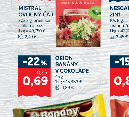 ORION BANÁNY V ČOKOLÁDE