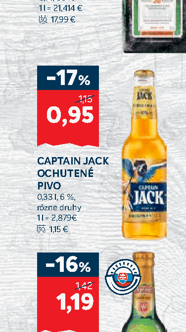CAPTAIN JACK OCHUTENÉ PIVO