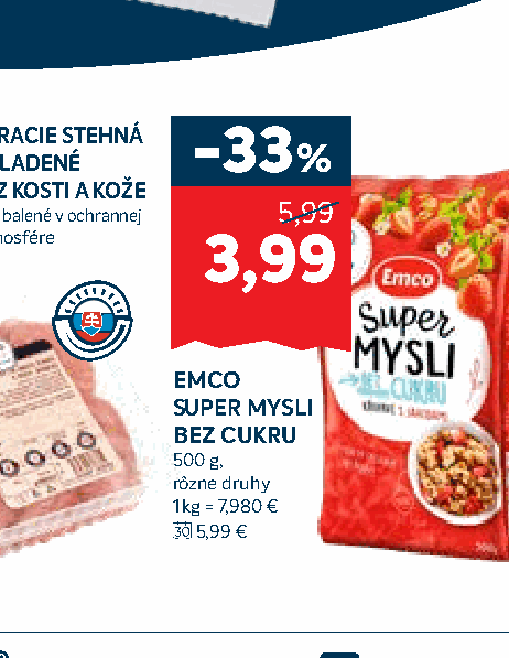 EMCO SUPER MYSLI BEZ CUKRU