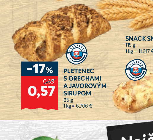 PLETENEC S ORECHAMI A JAVOROVÝM SIRUPOM