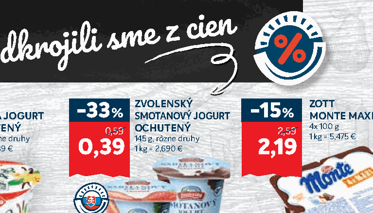 ZVOLENSKÝ SMOTANOVÝ JOGURT OCHUTENÝ