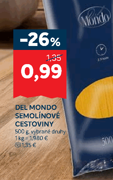 DEL MONDO SEMOLÍNOVÉ CESTOVINY