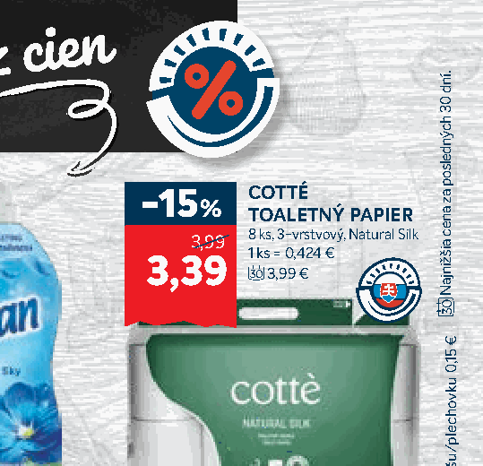 COTTÉ TOALETNÝ PAPIER