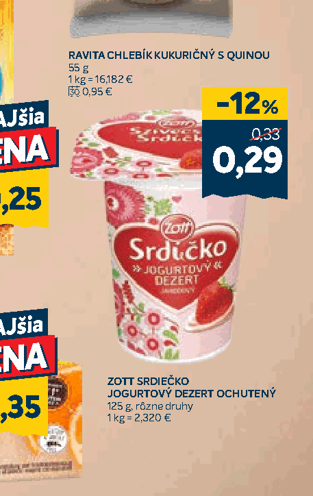 ZOTT SRDIEČKO JOGURTOVÝ DEZERT OCHUTENÝ