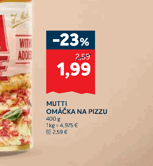 MUTTI OMÁČKA NA PIZZU