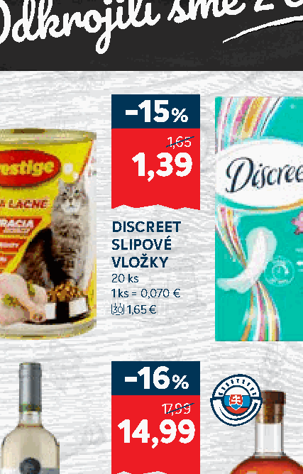 DISCREET SLIPOVÉ VLOŽKY