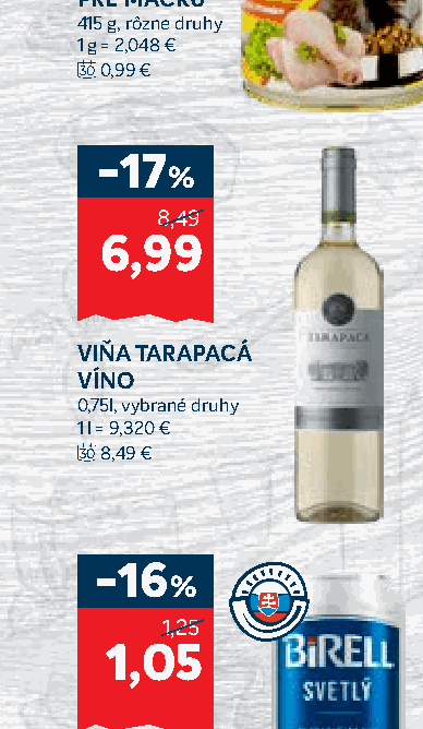 VIŇA TARAPACÁ VÍNO