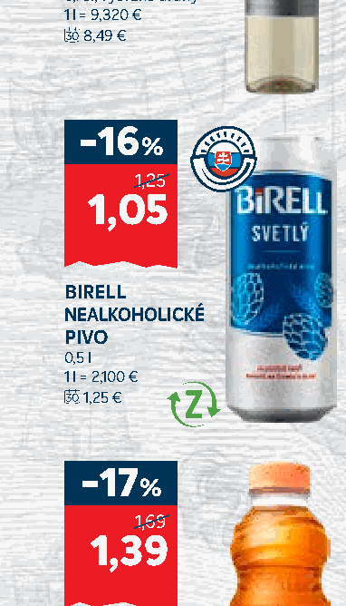 BIRELL NEALKOHOLICKÉ PIVO