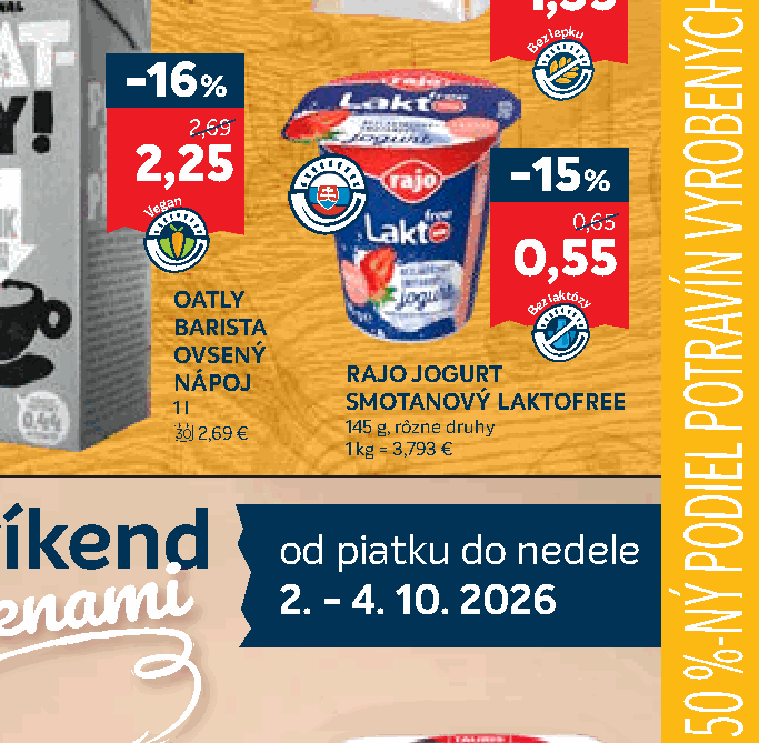 RAJO JOGURT SMOTANOVÝ LAKTOFREE