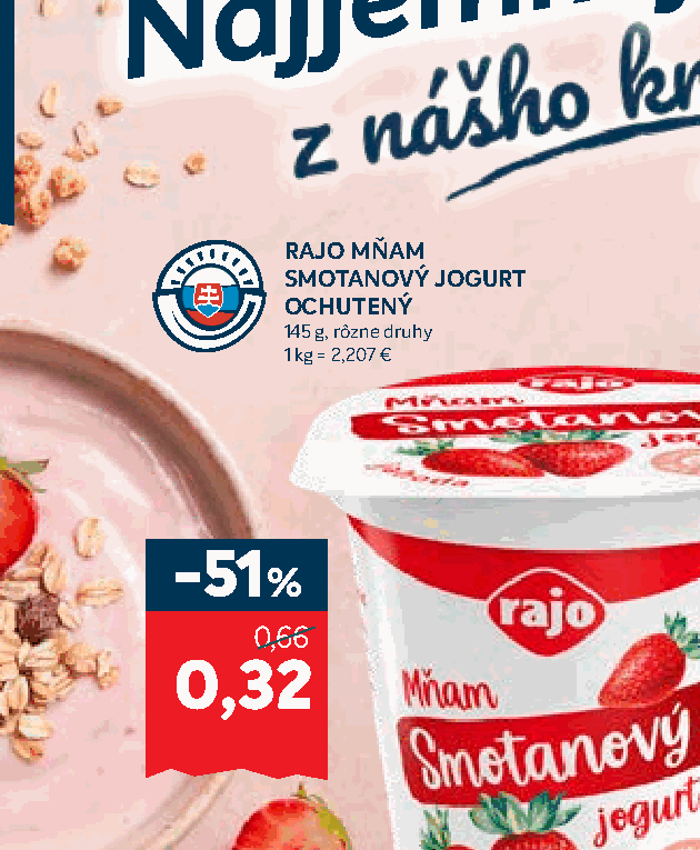 RAJO MŇAM SMOTANOVÝ JOGURT OCHUTENÝ