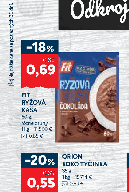FIT RYŽOVÁ KAŠA