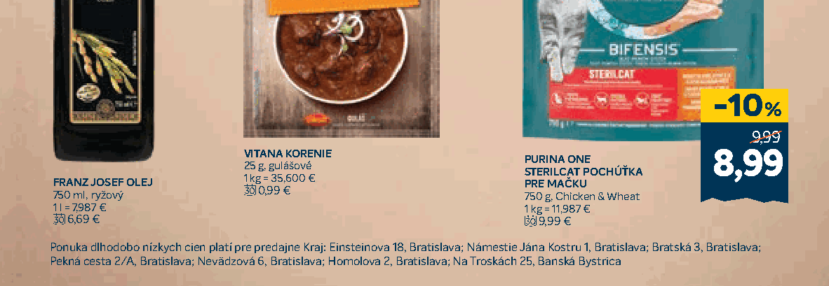 PURINA ONE STERILCAT POCHÚŤKA PRE MAČKU
