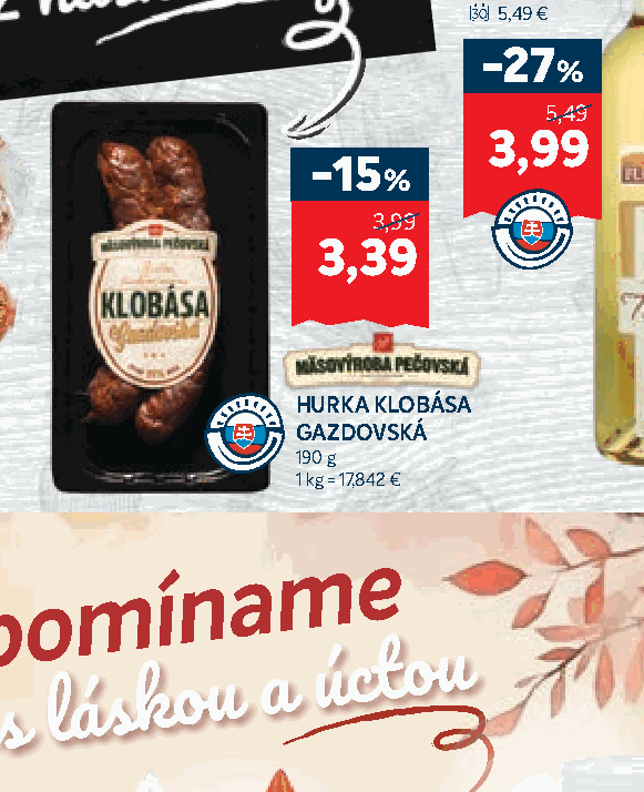 HURKA KLOBÁSA GAZDOVSKÁ