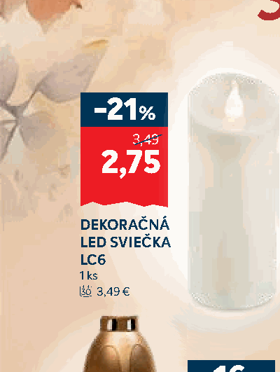 DEKORAČNÁ LED SVIEČKA LC6