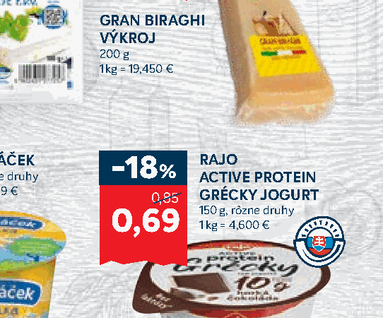 RAJO ACTIVE PROTEIN GRÉCKY JOGURT
