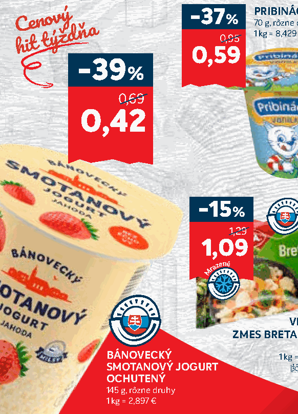 BÁNOVECKÝ SMOTANOVÝ JOGURT OCHUTENÝ