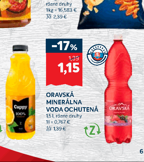 ORAVSKÁ MINERÁLNA VODA OCHUTENÁ
