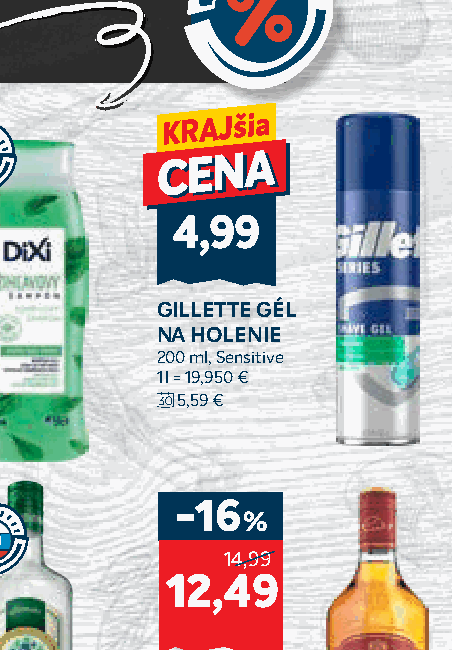GILLETTE GÉL NA HOLENIE
