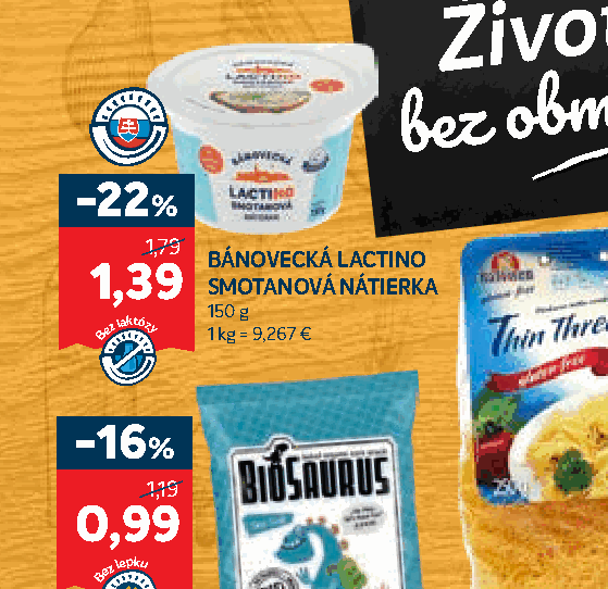 BÁNOVECKÁ LACTINO SMOTANOVÁ NÁTIERKA