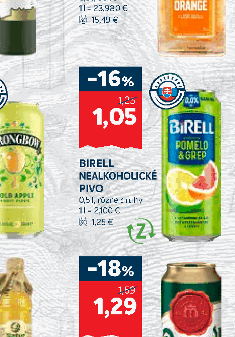 BIRELL NEALKOHOLICKÉ PIVO