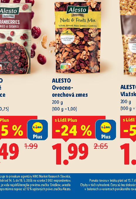 ALESTO Ovocno- orechová zmes