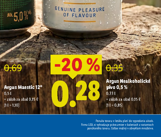 Argus Nealkoholické pivo 0,5 %
