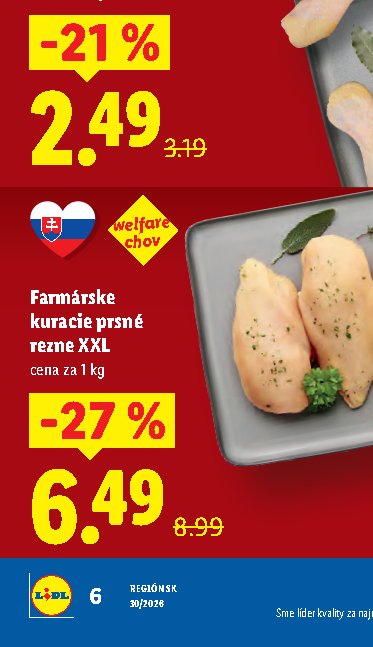 Farmárske kuracie prsné rezne XXL