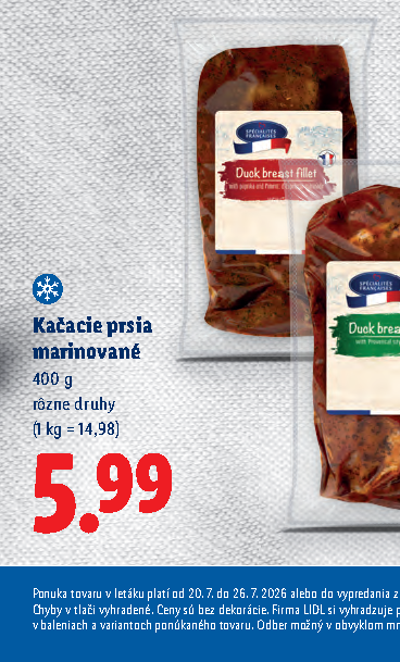 Kačacie prsia marinované