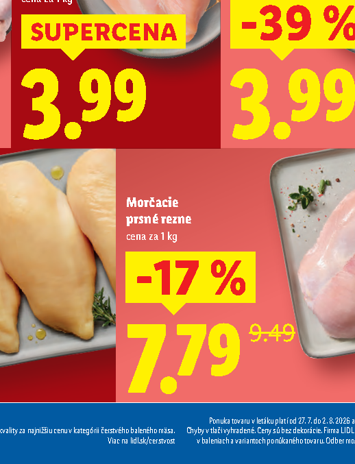 Morčacie prsné rezne