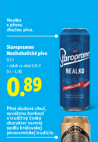 Staropramen Nealkoholické pivo